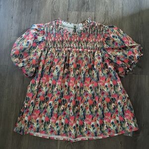 TCEC Brand Boutique Top Floral Size M